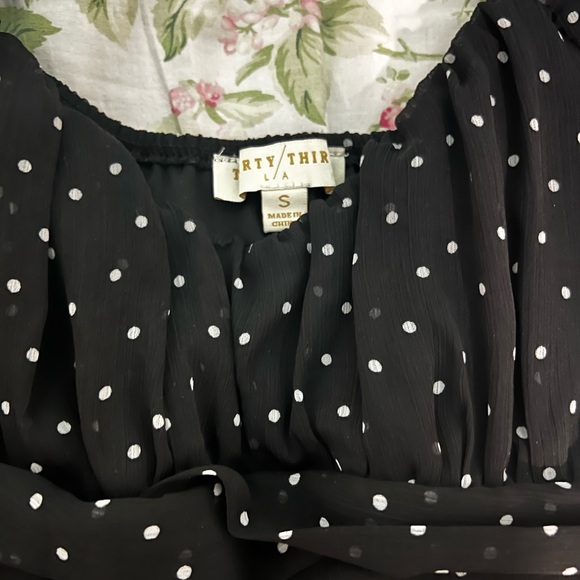 Elegant Black Polka Dot Dress - Picture 5 of 5